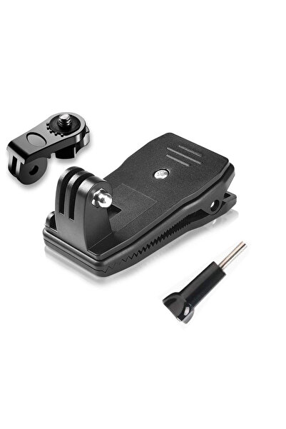 Choice مجموعة من 2 مشبك حزام ظهر يدور 360 درجة ومشبك حزام قبعة لكاميرا Gopro ...