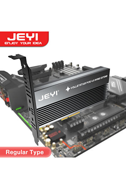 JEYI VolleyStar-Pro VolleyStar PCIE To NVMe Adapter With Aluminum Alloy Heats...