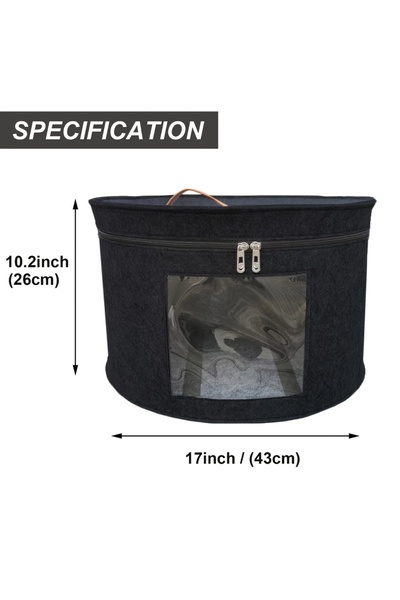 Choice black Cowboy hat rack, wide-brimmed hat suitcase, round hat storage bag, toy box stackable round bri