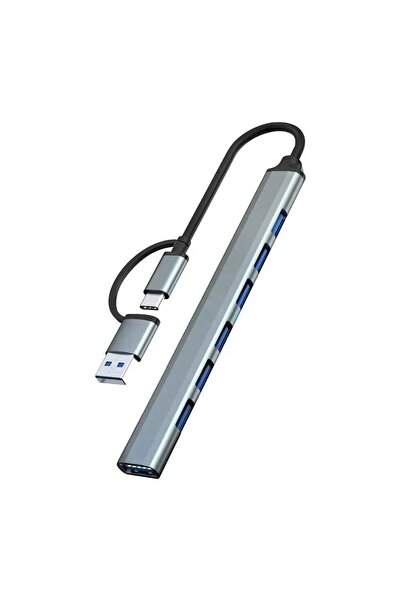 Choice موزع USB من النوع C، موزع USB 3.0 مزود بـ 7 منافذ من سبائك الألومنيوم،...