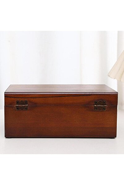 Choice صندوق خياطة خشبي فارغ للسفر المنزلي مع مقصورات صندوق تخزين خشبي