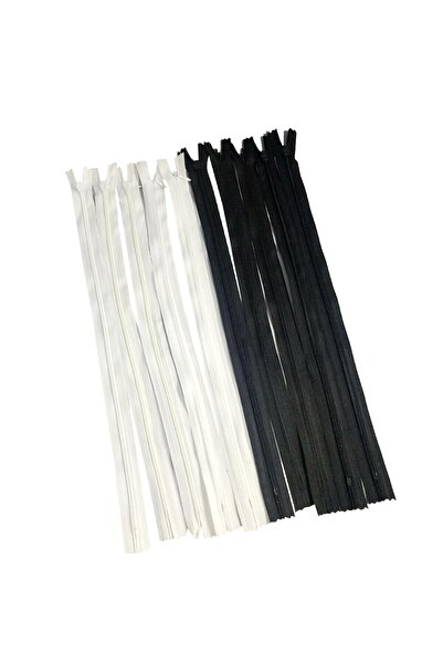 Choice 10Pcs/Pack White Black Invisible Nylon Closed End Zip Zippers for Sewing Accessories 40cm Long, S...