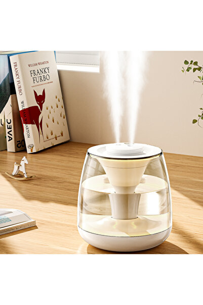 Choice مرطب هواء أبيض سعة 3 لترات، رذاذ مزدوج، شاشة رقمية صامتة، غرفة نوم منزلية ملونة