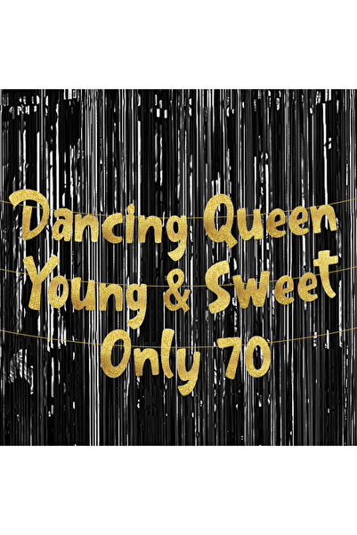 Choice لافتة ذهبية لامعة من ملكة الرقص الشابة واللطيفة فقط 70 - حفل عيد ميلاد السبعين