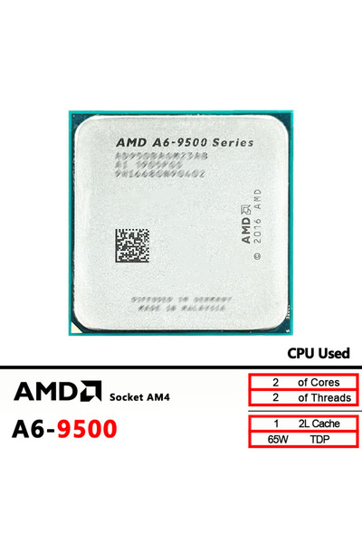 Amd Used A6-Series A6-9500 A6 9500 A6 9500B 3.5 GHz Dual-Core CPU AD9500AGM23AB/ AD950BAGM23AB So...