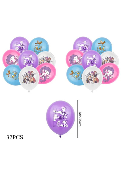 Choice مجموعة ديكور بالونات عيد ميلاد هاسبرو 30 سم بتصميم كي بوب ديمون هانترز...