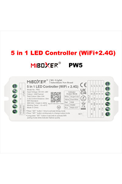 Choice PW5 Miboxer PW2 2IN1 PW5 5IN1WIFI +2.4G RF LED Controller Output Max 2...