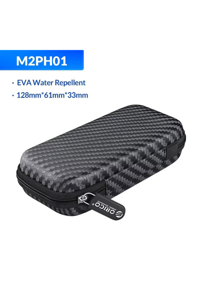 Orico M2PH01-BK لمحرك الأقراص الصلبة الخارجي M.2/سماعات الأذن/خط البيانات HDD حافظة سوداء للقرص الصلب M.2 EVA