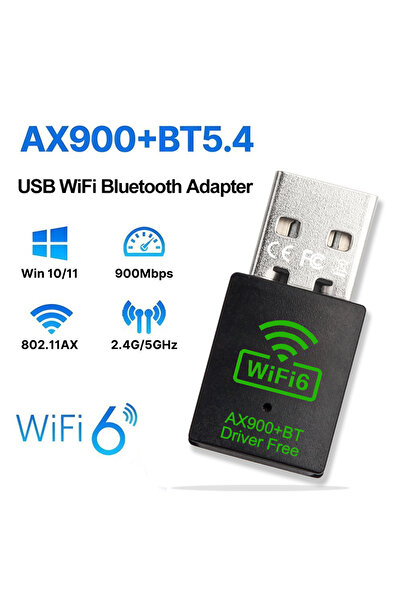 Choice WiFi 6 AX900 USB WiFi 6 Bluetooth 5.4 Adapter 2in1 Dongle Dual Band 2.4G&5GHz Network Wireless Recei