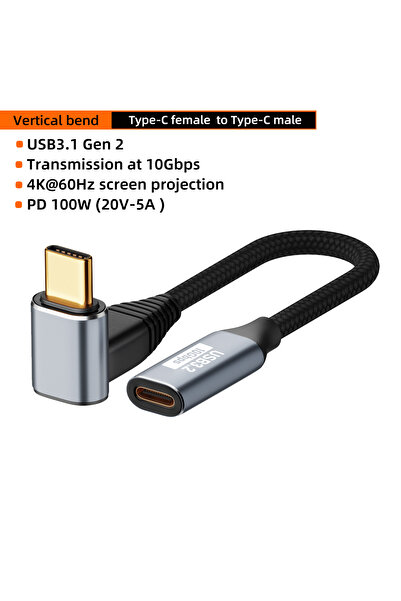 Choice 0.5m 100W CM-CG LT 5A PD 100W USB C 3.1 Gen2 10Gbps Extension Cable Type C to C QC4.0 3.0 Fast Char