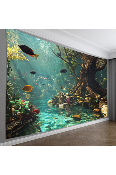 Choice1 150 × 210 سم نسيج حوض السمك متعدد 1، ديكور جداري من ألياف البوليستر، ...