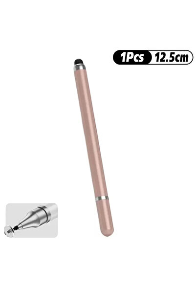 Choice 1 قطعة قلم ستايلس عالمي 2 في 1 باللون الذهبي الوردي لأجهزة الكمبيوتر ا...