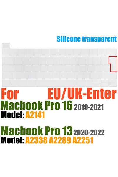 Choice EU Clear A2338 Compatible with MacBook Pro 13 Keyboard Cover A2289/A23...