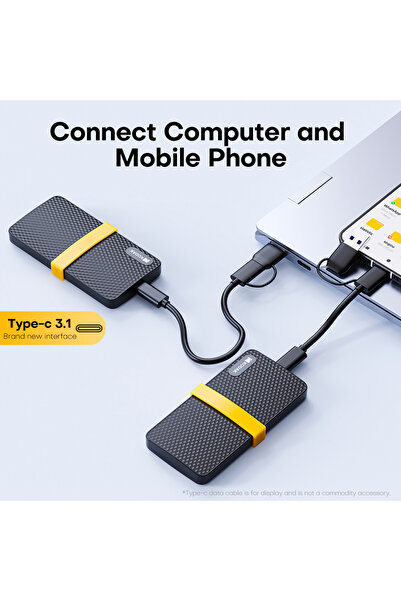 Kodak 256GB X200 Portable SSD 1TB Type-C USB3.1 External Drive Hard Disk 512GB 256GB For Laptops Sma