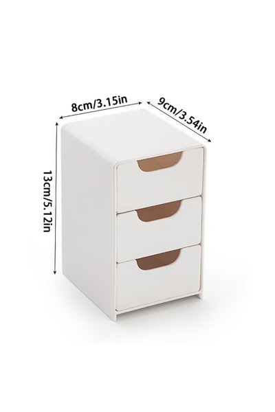 Choice 1PC 3-Tier Desktop Storage Box Drawer Style Large Capacity Jewelry Box Mini Cosmetics Organizer