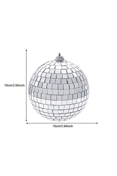 Choice كرة مرآة زجاجية دوارة 10 سم، كرة ديسكو، كرة مرآة، إضاءة دي جي، انعكاس ...