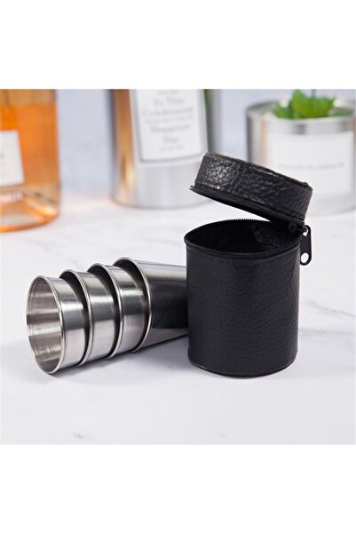 Choice1 4pcs (Cup sleeve) 4Pcs/set Polished 30ML Mini Stainless Steel Shot Gl...