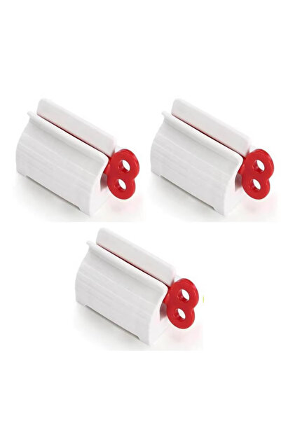 Choice 3 قطع من أنبوب معجون الأسنان الأحمر الدوار، حامل معجون الأسنان، حامل موزع معجون الأسنان الدوار