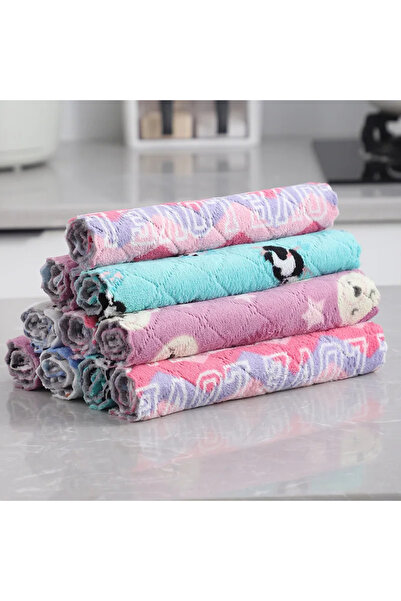 Choice 10pcs Color Random New Microfiber Cleaning Cloth Kitchen Towel Set Dis...