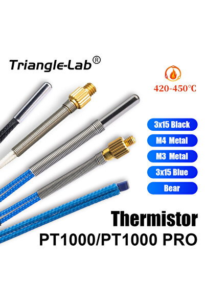 Choice1 M4 PT1000 Pro Trianglelab PT1000 Pro Thermistor Cartridge M3 M4 Screw Temperature Sensor High temPer