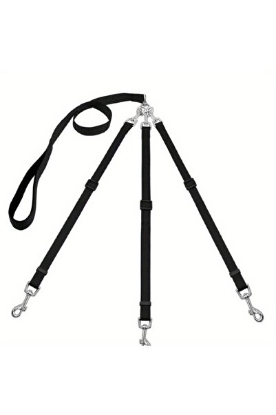 Choice مقود كلب أسود متين 3 في 1 من النايلون بمقبض مبطن للمشي في الهواء الطلق...