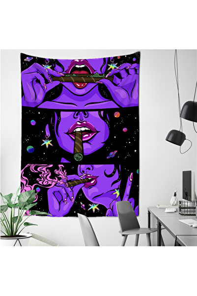 Choice 150x130 سم cmyk1310 نسيج جداري هيبي كبير معلق على الحائط دخان مخدر فن الفتاة الرائعة ميستيك كاوا