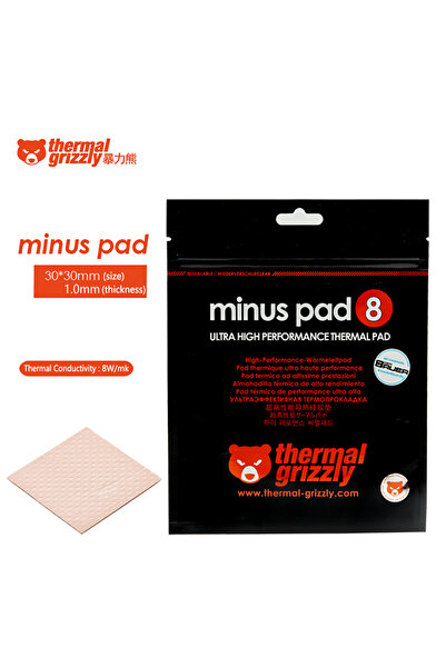 Choice1 وسادة حرارية 30x30x1.0 مم Grizzly Minus Pad 8 متعددة الأحجام 8.0 واط/MK لمبرد وحدة المعالجة المركزية/وحدة معالجة الرسومات للكمبيوتر H