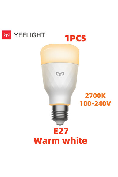 Choice مصباح LED أبيض دافئ E27 من YEELIGHT 1S إضاءة ذكية E26/E27 إضاءة بيضاء دافئة سطوع قابل للتعديل واي فاي