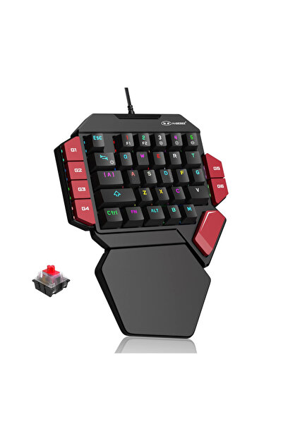 Choice Red Switch MGZF-BLACK MageGee One-Handed Mini Mechanical Gaming Keyboard – 35 Keys, Hot-Swappable, B