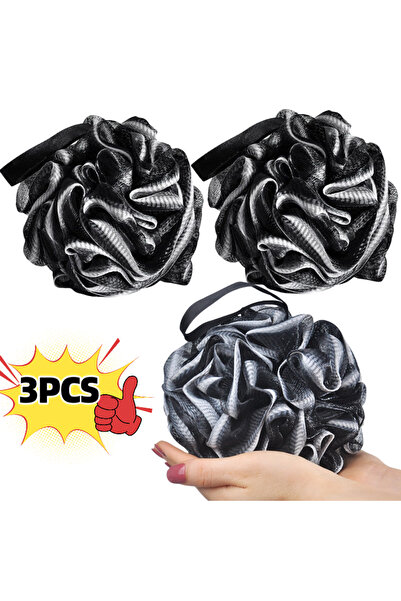 Choice ثلاث قطع من كرات الاستحمام المقشرة الكبيرة جدًا، ناعمة ومتينة، ليس من ...