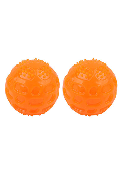 Choice M برتقالي 2 قطعة 2 قطعة ألعاب صوتية للكلاب والقطط والجراء كرات تنظيف ا...