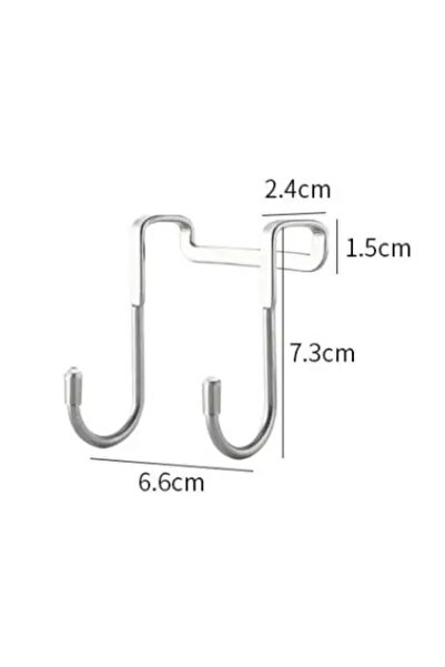 Choice L B-silver-1pcs خطافات باب الدش من الفولاذ المقاوم للصدأ خطافات حمام ب...