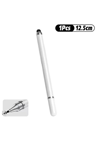 Choice 1 قطعة قلم ستايلس عالمي 2 في 1 أبيض اللون لأجهزة الكمبيوتر اللوحية وال...