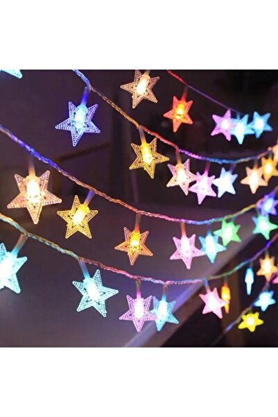 Choice سلسلة أضواء على شكل نجمة بطول ١٠ أمتار، ٨٠ مصباحًا ليدًا، متعددة الألو...