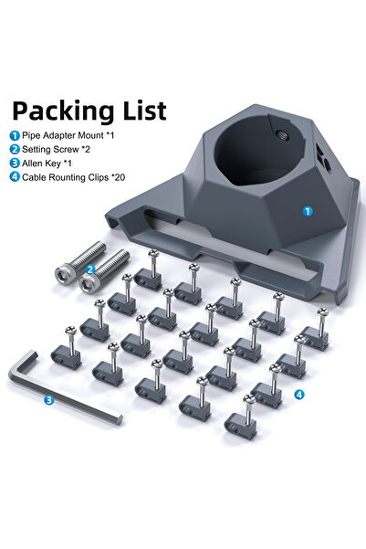 Choice Silver Fonken For Starlink Gen3 V4 Standard Dish Pipe Adapter For Starlink Gen3 Roof Pole Mount Stan