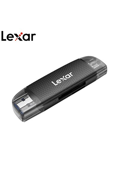 Choice قارئ بطاقات Lexar 2 في 1 بمنفذ USB3.2 Type-C مزدوج الواجهة لبطاقات الذاكرة TF/SD قارئ بطاقات مزدوج الاستخدام f