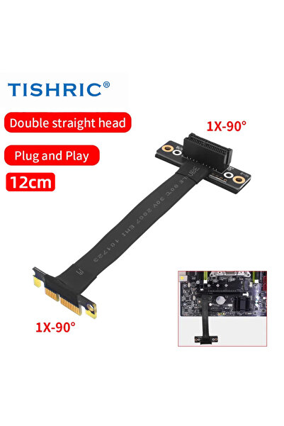 Choice 10cm B030PCIE3.0 TISHRIC PCIE 4.0 3.0 1X Riser Cable 5/10 cm Dual 90° Angle PCIE X1 Extension Cable