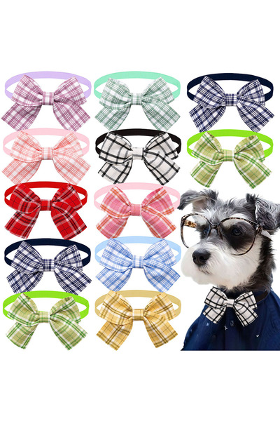 Choice ربطة عنق كلاسيكية مطبوع للكلاب مصنوعة يدويًا من 10 قطع بألوان متنوعة، ...