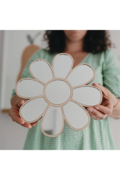 Choice مرآة ديزي بوهيمية فضية أخرى على الطراز الاسكندنافي لتزيين الحائط لغرفة...