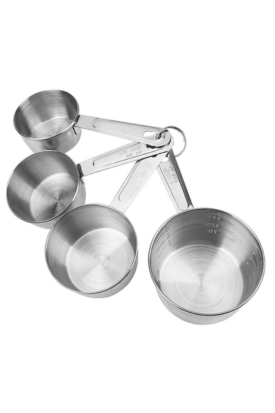 Choice أدوات قياس من الفضة لإكسسوارات المطبخ مع ميزان وأدوات خبز من الفولاذ المقاوم للصدأ، 4 قطع/مجموعة قياس