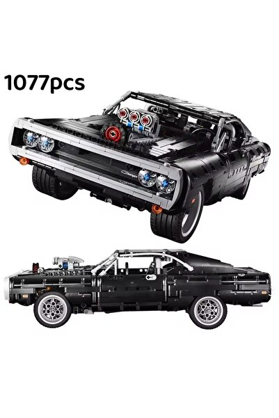 Choice لا يوجد صندوق سيارة تقنية سيارة سباق دودج تشارجر مكعبات بناء نموذج فيلم سريع وغاضب مشهور V