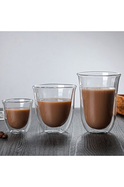 Choice3 240ml 4pcs cup Cup Breakfast Mug High Borosilicate Insulated Coffee T...