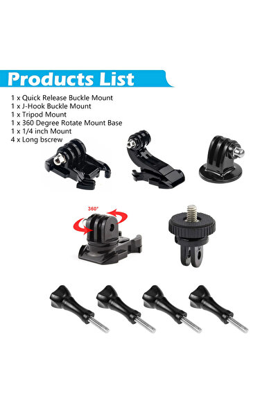 Choice مجموعة الملحقات محول حامل ثلاثي القوائم سريع الفك لحامل Gopro Hero 13 ...