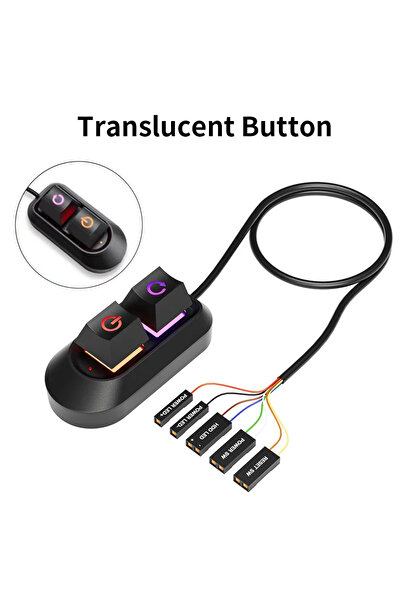 GGBEE زر RGB 2M مفتاح تشغيل سطح المكتب الميكانيكي للوحة الأم للكمبيوتر الشخصي...