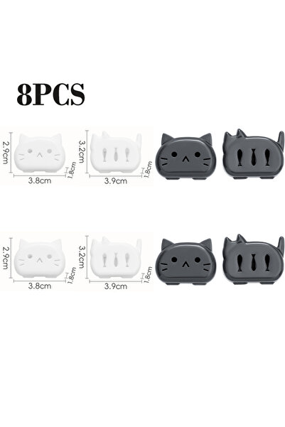 Choice 8 قطع 4/8 قطع أغطية واقية لرأس فرشاة الأسنان على شكل قطة غطاء واقي لفر...