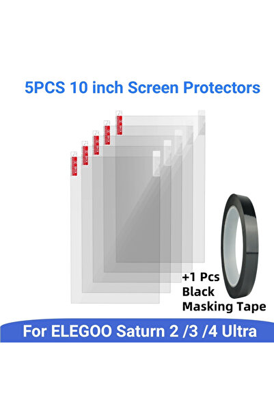 Choice3 واقي شاشة Saturn 4 Ultra مع شريط لاصق، 5 قطع، مناسب لشاشة ELEGOO Saturn 3 Ultra 8K 12K Saturn 4 LCD