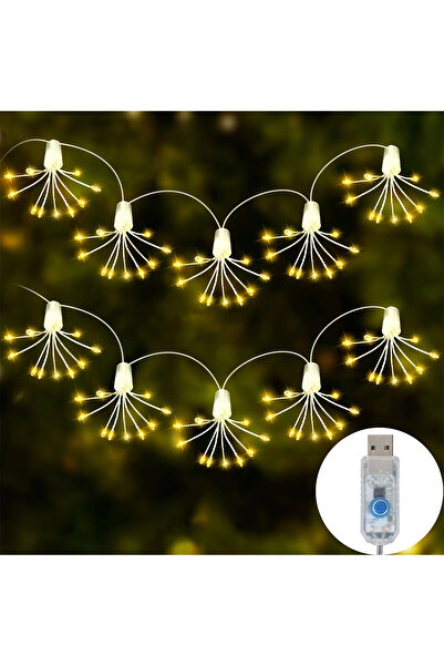 Choice سلسلة أضواء الألعاب النارية USB البيضاء الدافئة، 100 مصباح LED، 8 أوضا...