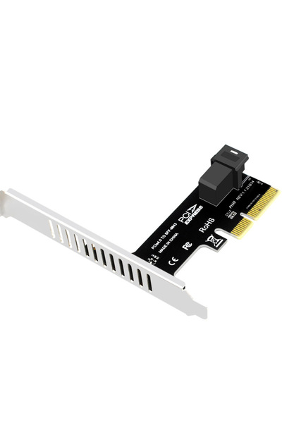 Choice black PCIe 4.0 to SFF-8643 SAS/SATA Adapter 4-Port RAID 2.5" NVME SSD ...