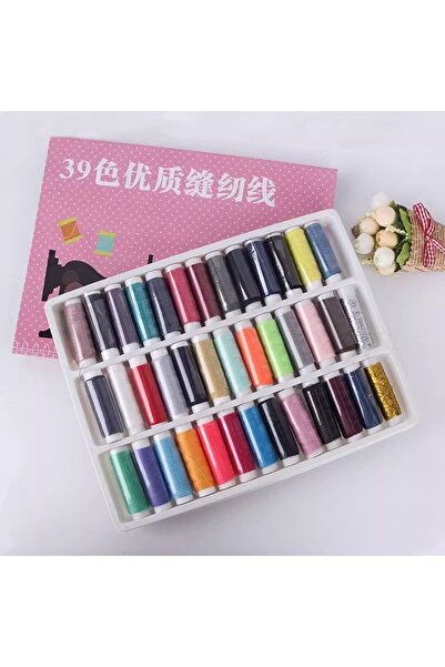 Choice مجموعة خيوط الخياطة الفاخرة 39 لونًا، خيوط بوليستر متعددة الأغراض عالي...