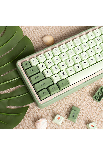 Choice بدون أغطية مفاتيح Matcha الإنجليزية اليابانية غطاء مفاتيح أخضر XDA Profile Retro Dye-Sublimation PBT Keycaps For Me